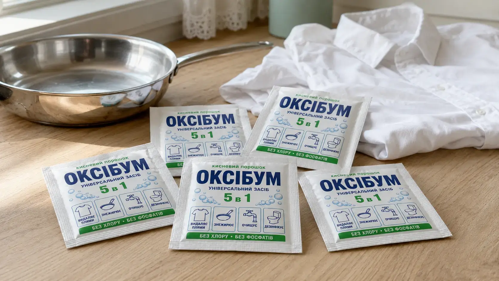 ОКСІБУМ — активований кисень у пакетиках 5-в-1